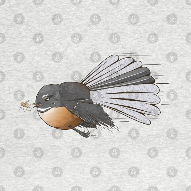 Fantail Chasing an Insect by mailboxdisco